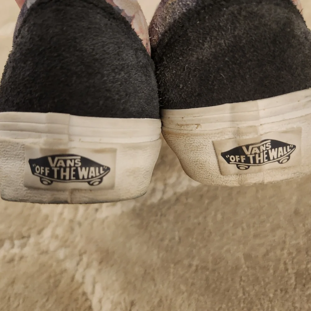 VANS Old Skool Trainers Moody Floral Lace Up Shoes Gray Suede Womens 5.5 Men's 4